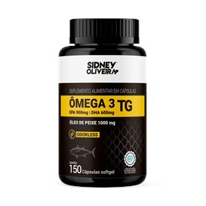 ÔMEGA 3 TG ODORLESS 1000 MG 150 CÁPSULAS SOFTGEL SIDNEY OLIVEIRA