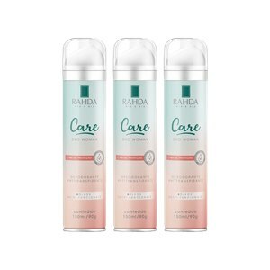 DESODORANTE AEROSSOL RAHDA CARE DEO WOMAN 150ML - 3 UNIDADES