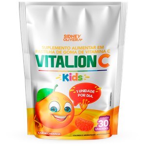 VITAMINA C - VITALION C KIDS SABOR LARANJA  30 GOMAS SIDNEY OLIVEIRA