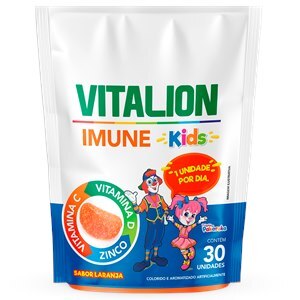 VITAMINA C + VITAMINA D + ZINCO - VITALION IMUNE KIDS 30 GOMAS SIDNEY OLIVEIRA
