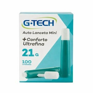 Lancetas Auto Mini Confort G-Tech Ultrafina 21G 100 Unidades