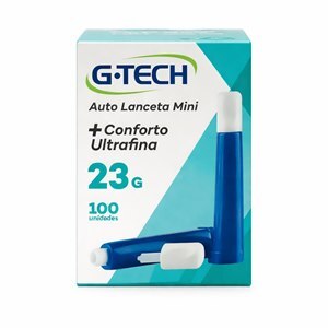 Lancetas Auto Mini Confort G-Tech Ultrafina 23G 100 Unidades