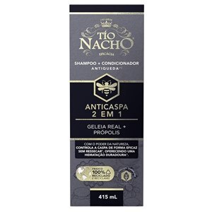 Shampoo E Condiconador Tio Nacho Anticaspa 2 Em 1 415ml