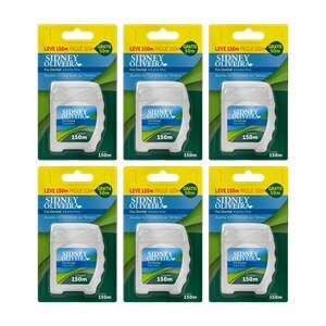FIO DENTAL CLASSIC EXTRA FINO LEVE 150 PAGUE 100 METROS SIDNEY OLIVEIRA - 6 UNIDADES