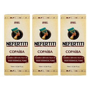 ÓLEO ESSENCIAL PURO COPAÍBA NEFERTITI 10ML SIDNEY OLIVEIRA - 3 UNIDADES