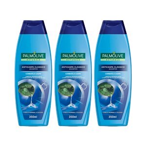SHAMPOO PALMOLIVE ANTICASPA CLÁSSICO 350ML - 3 UNIDADES