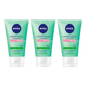 SABONETE EM GEL FACIAL NIVEA CONTROLE DO BRILHO 145G - 3 UNIDADES