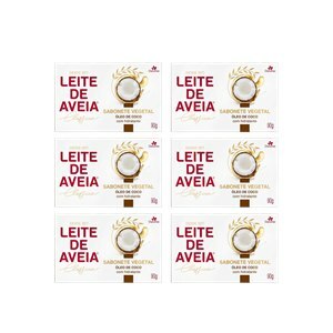 SABONETE DAVENE VEGETAL LEITE DE AVEIA ÓLEO DE COCO 90G - 6 UNIDADES