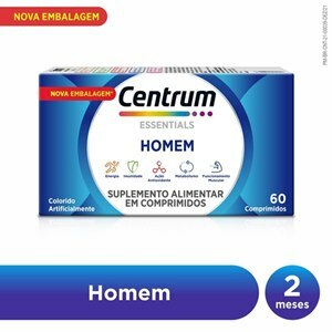 SUPLEMENTO VITAMÍNICO CENTRUM ESSENTIALS HOMEM 60 COMPRIMIDOS REVESTIDOS  