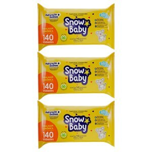 Toalha Umedecida Snow Baby Hidratação Intensa 140 Unidades - 3 Unidades