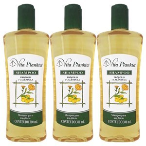 Shampoo Própolis E Calêndula Vita Plankta 300Ml - 3 Unidades