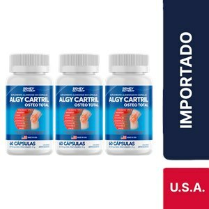ALGY CARTRIL OSTEO TOTAL MADE IN USA 60 CÁPSULAS SIDNEY OLIVEIRA - 3 UNIDADES