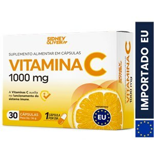 Vitamina C 1000mg 30 Cápsulas União Europeia Sidney Oliveira