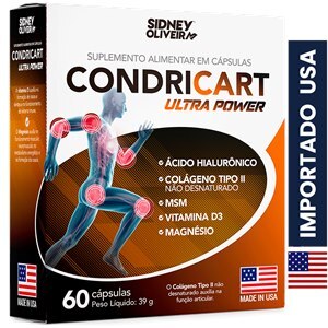 Condricart Ultra Power Made In Usa 60 Cápsulas Sidney Oliveira