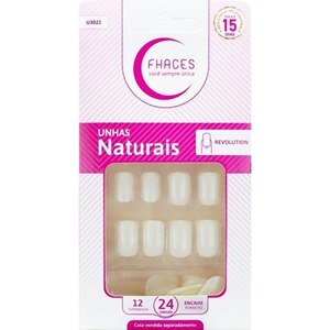 UNHAS POSTIÇAS FHACES NATURAL REVOLUTION 24 UNIDADES - U3021