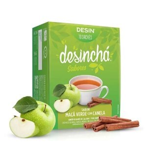 DESINCHÁ MAÇÃ VERDE COM CANELA 10 SACHÊS 