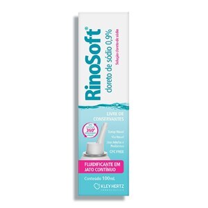 CLORETO DE SÓDIO 0,9% - RINOSOFT JATO CONTÍNUO 100ML