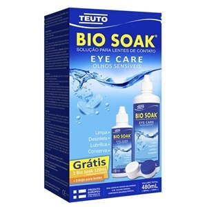 BIO SOAK KIT SOLUÇÃO PARA LENTES DE CONTATO 360ML GRÁTIS 120ML + 1 ESTOJO PARA LENTES 