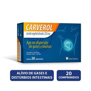 CARVÃO VEGETAL - CARVEROL 20 COMPRIMIDOS