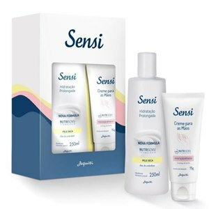 KIT SENSI CREME MÃOS 75G+HIDRATANTE 250ML JEQUITI