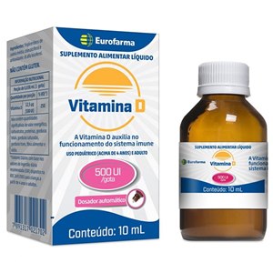 VITAMINA D 500UI SOLUÇÃO ORAL 10ML