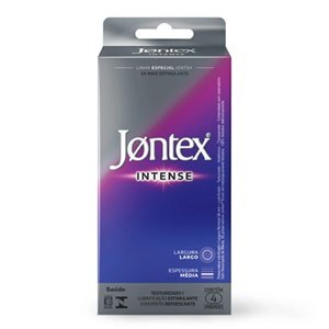 PRESERVATIVO JONTEX LUBRIFICADO INTENSE 4 UNIDADES