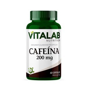 Cafeína 200Mg Vitalab 60 Cápsulas