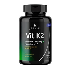 VITAMINA K2 MENAQUINONA-7 FITOBRASIL 60 CÁPSULAS